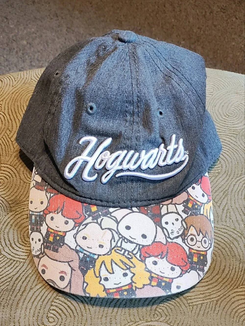 Hogwarts Children's Cap with Character Print Visor - Gray Denim